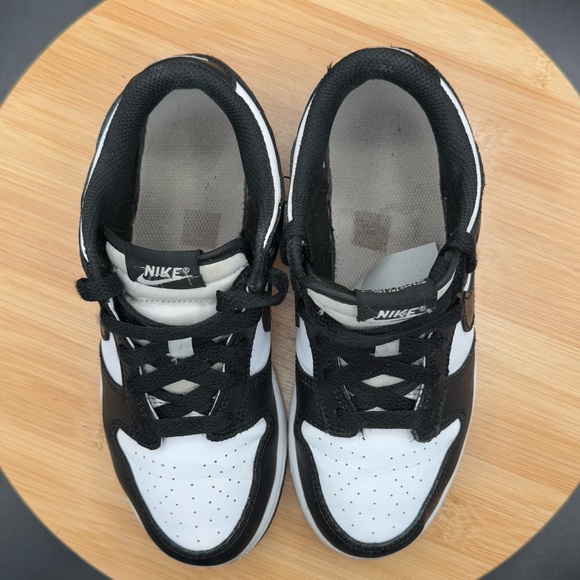 Nike Dunk Low Panda Sneakers Youth Size 3Y Black/White - Picture 9 of 11